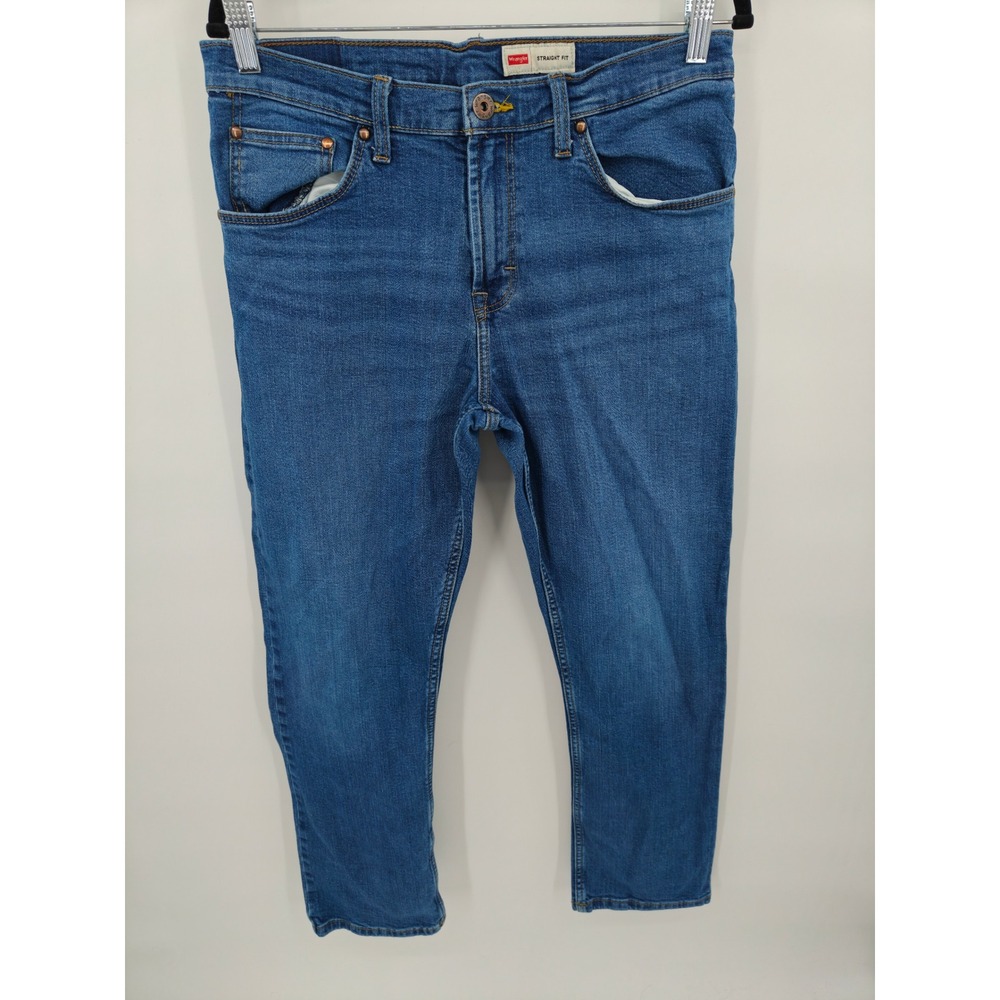 Wrangler Mens Premium Quality Straight Fit Blue Jeans 32x30 112373597 Denim